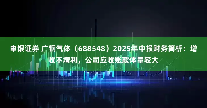 申银证券 广钢气体（688548）2025年中报财务简析：增收不增利，公司应收账款体量较大