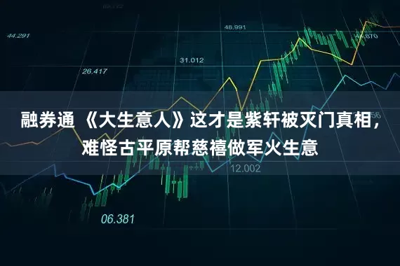 融券通 《大生意人》这才是紫轩被灭门真相，难怪古平原帮慈禧做军火生意